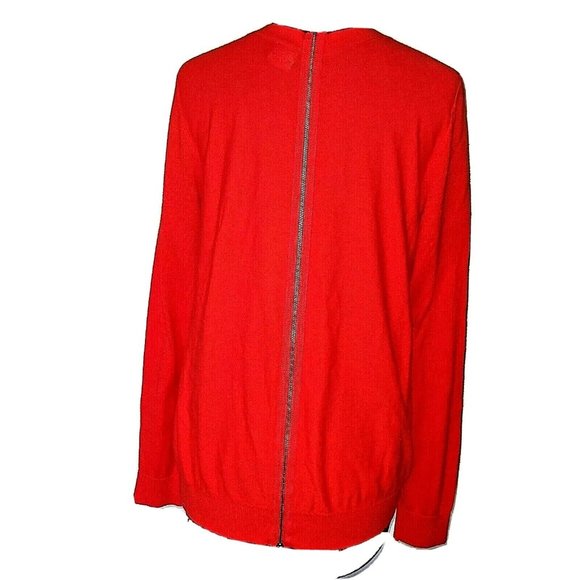 CAbi Womens Cobblestone Cardigan Size Small Red Back Zipper Long Sleeve … - Picture 2 of 7